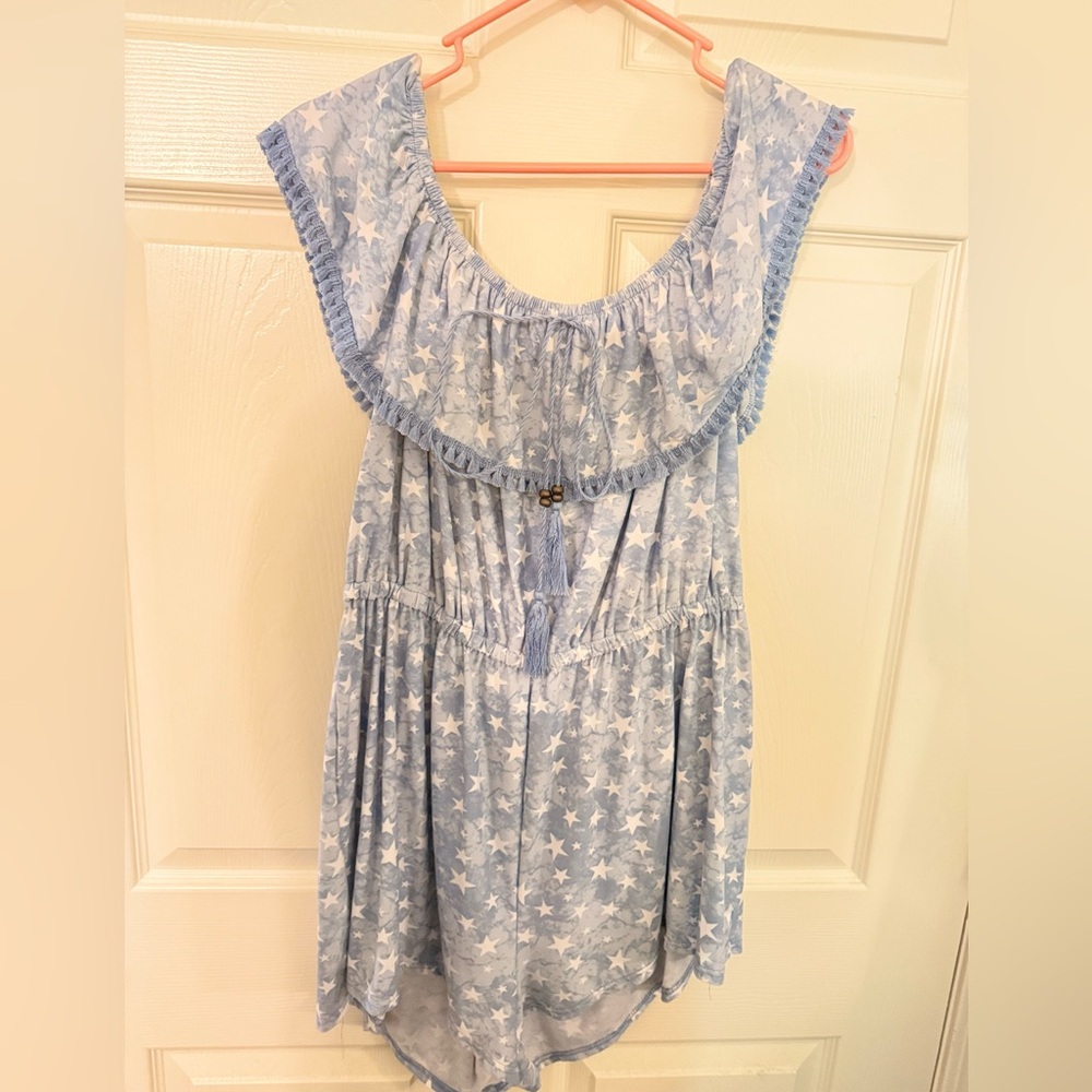 Blue & White Stars Romper